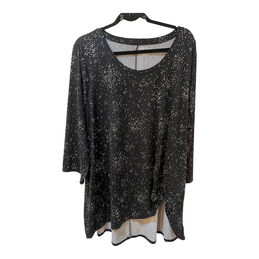 Lane Bryant 

Lane Bryant Black & White Polka Dot Swing Tunic Top Size 22/24 Pls